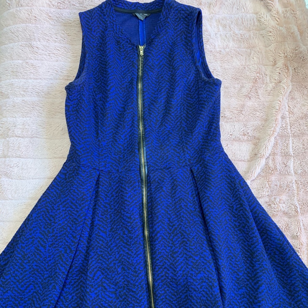 Royal blue zebra print dress